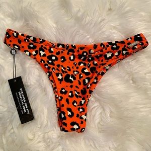 Medium Orange Cheetah Blackbough Bikini Bottoms